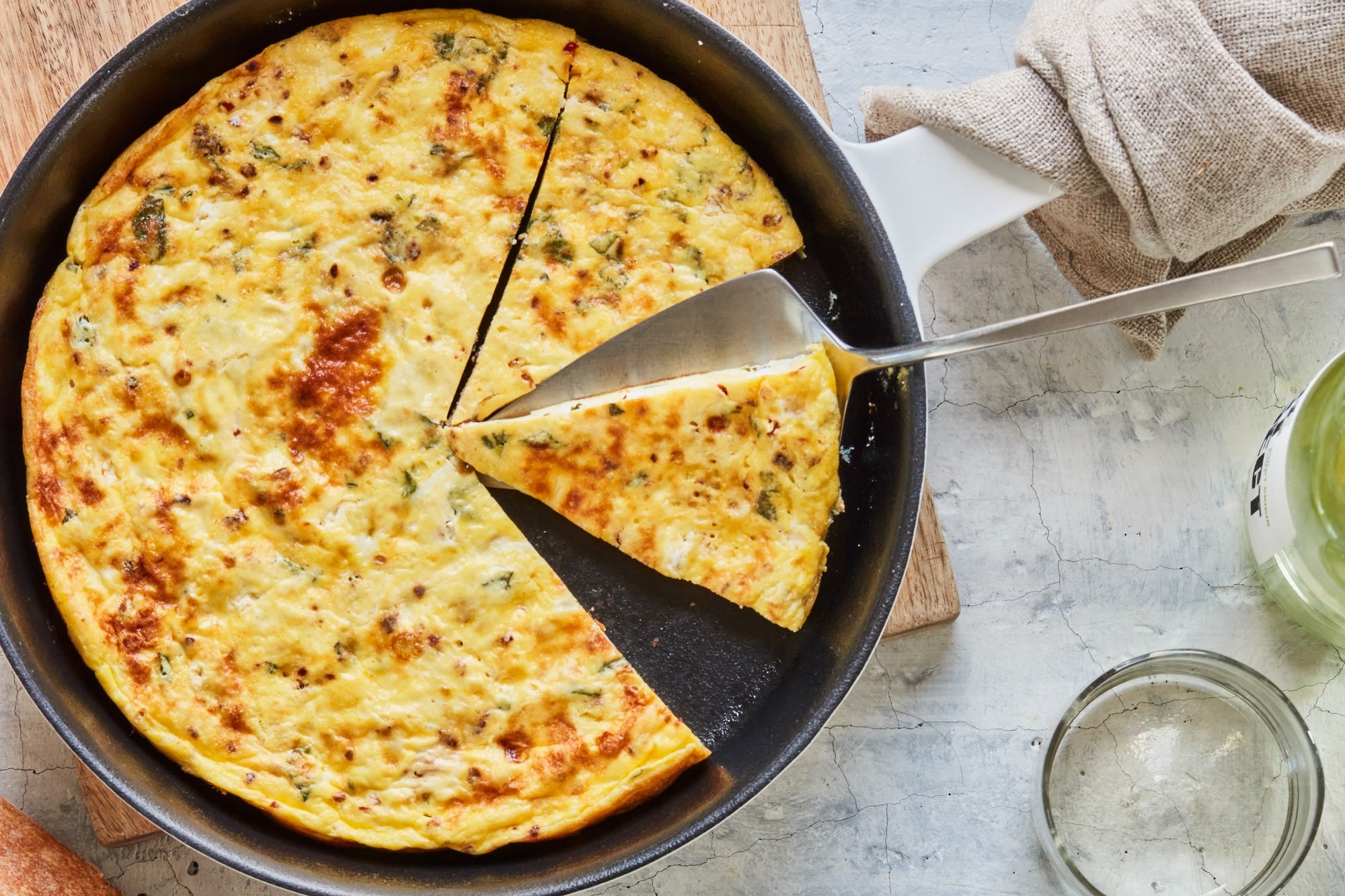 Corsican-Style Mint and Fresh Cheese Frittata | Saveur