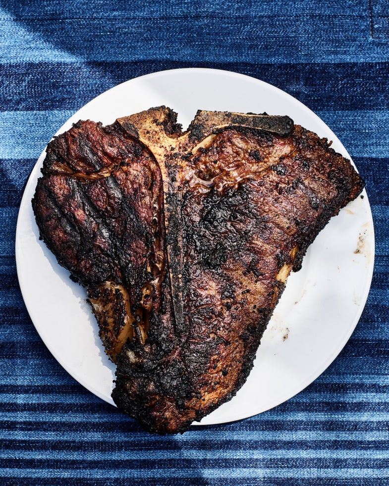 Grilled Porterhouse Steak with Garlic and Miso