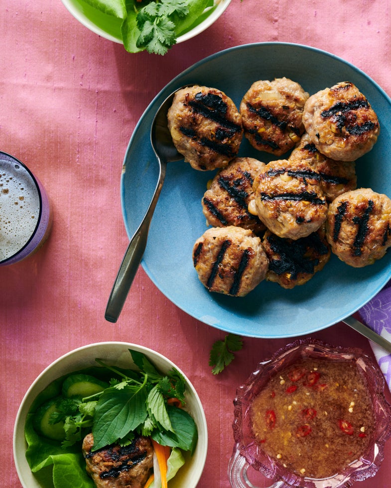 Bun Cha (Grilled Vietnamese Meatballs with Rice Vermicelli)