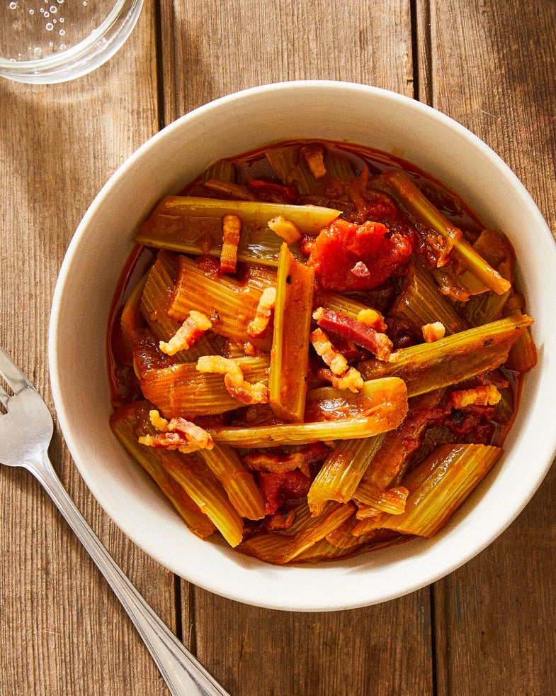 Braised Celery and Tomato (Sedano e Pomodori Brasati)