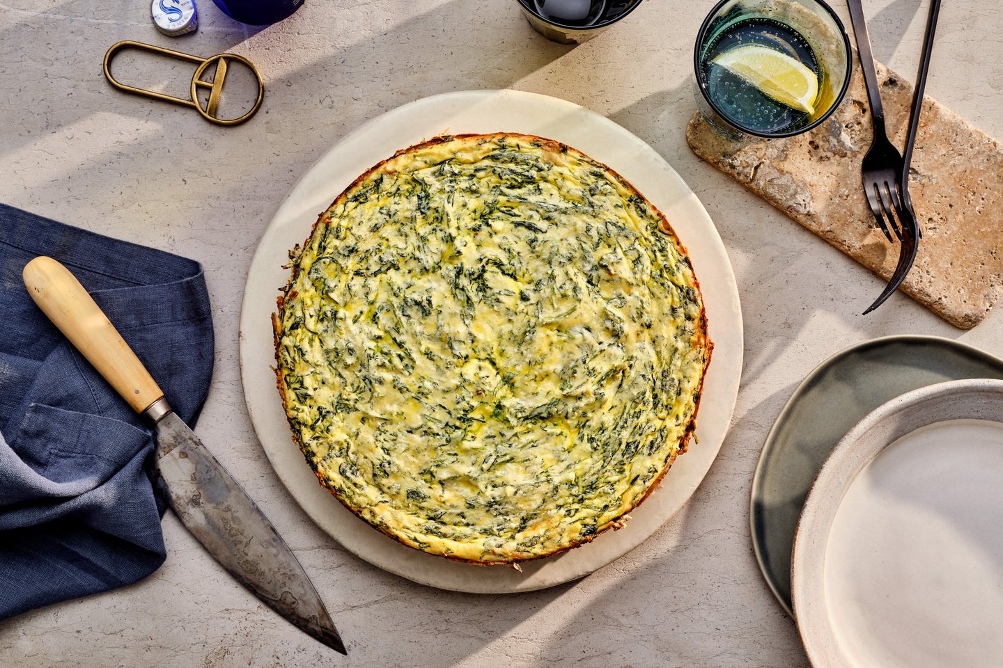 Watercress Ricotta Torte