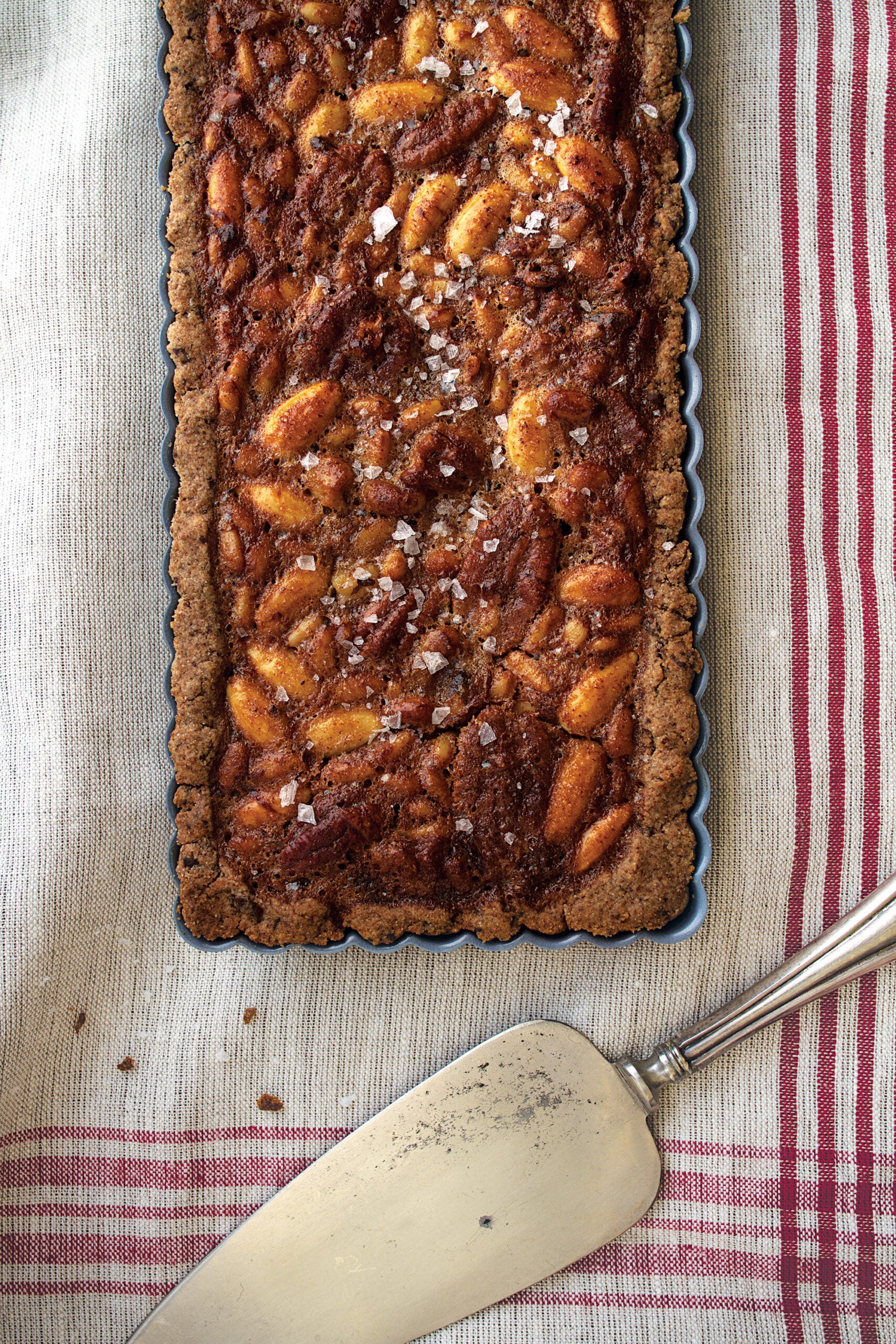 Honey-Nut Tart with Chocolate Rye Crust | Saveur