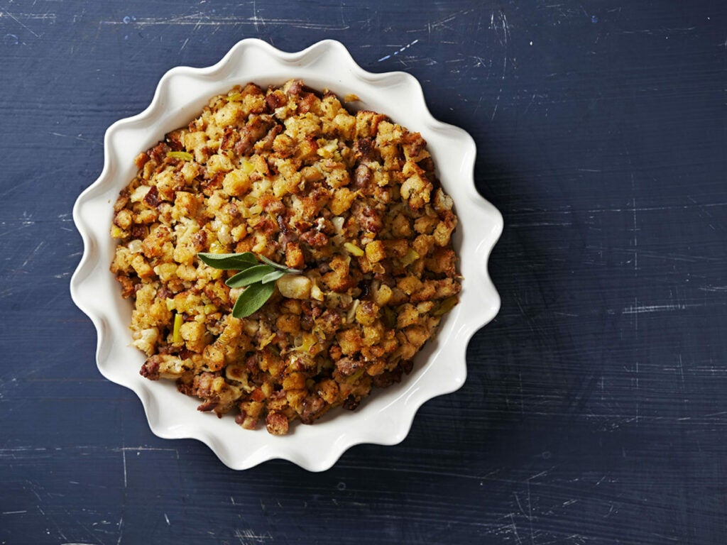 Apple, Sage, and Sausage Stuffing