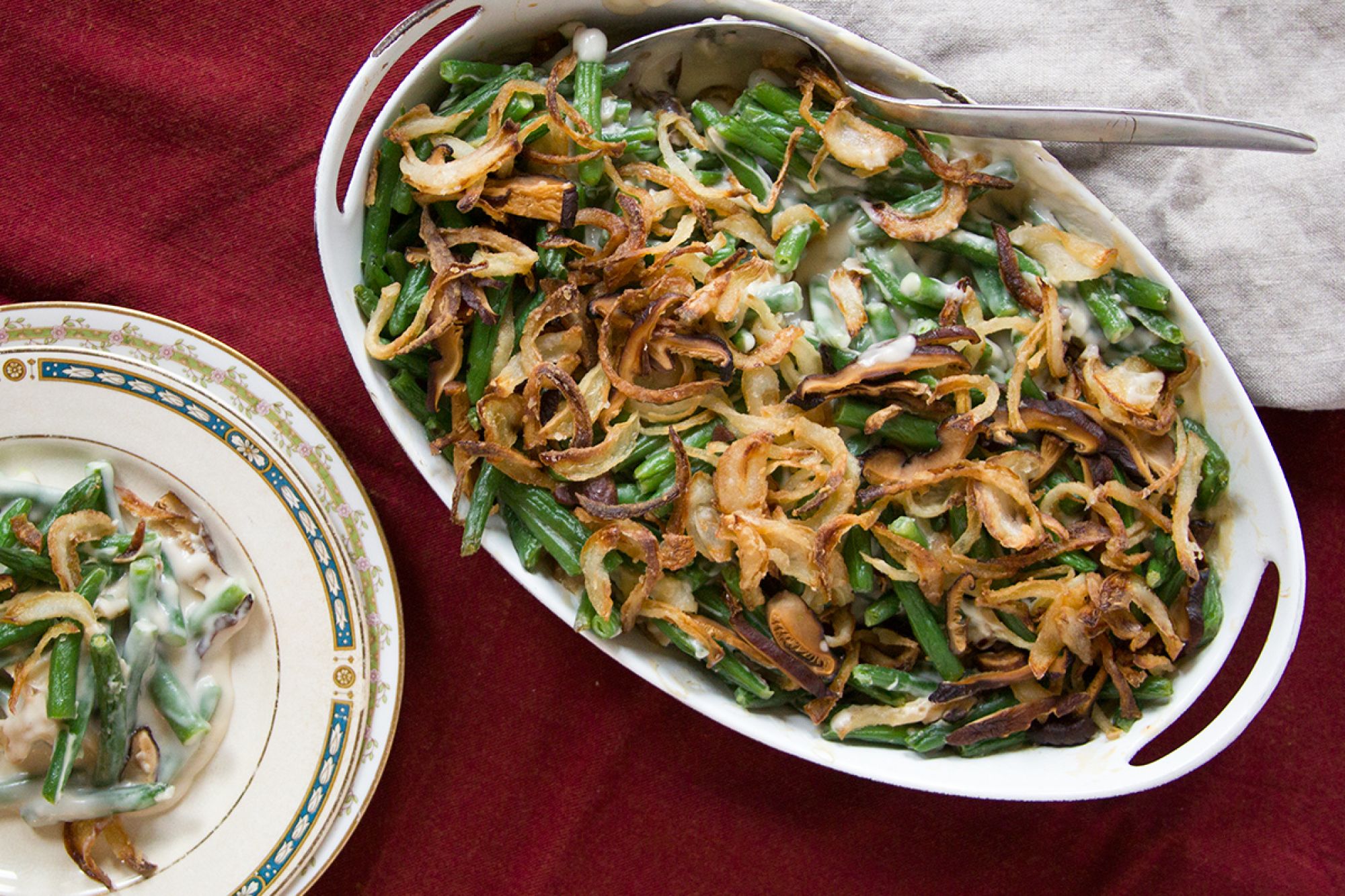 Easy Green Bean Casserole with Crunchy Fried Onions - Raising Generation  Nourished