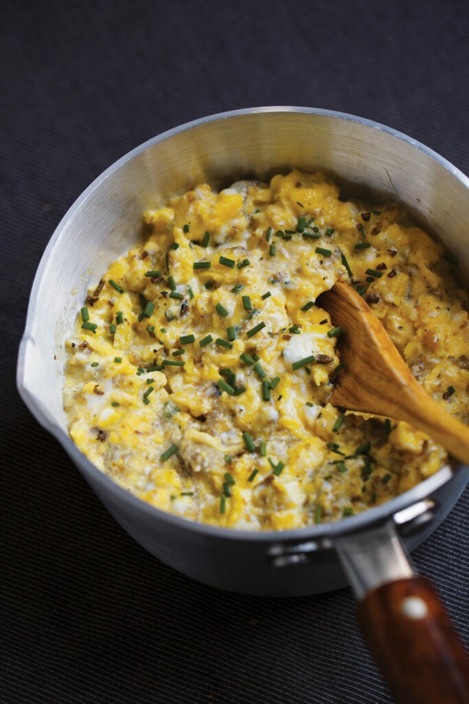 Chablis Scrambled Eggs with Black Truffles