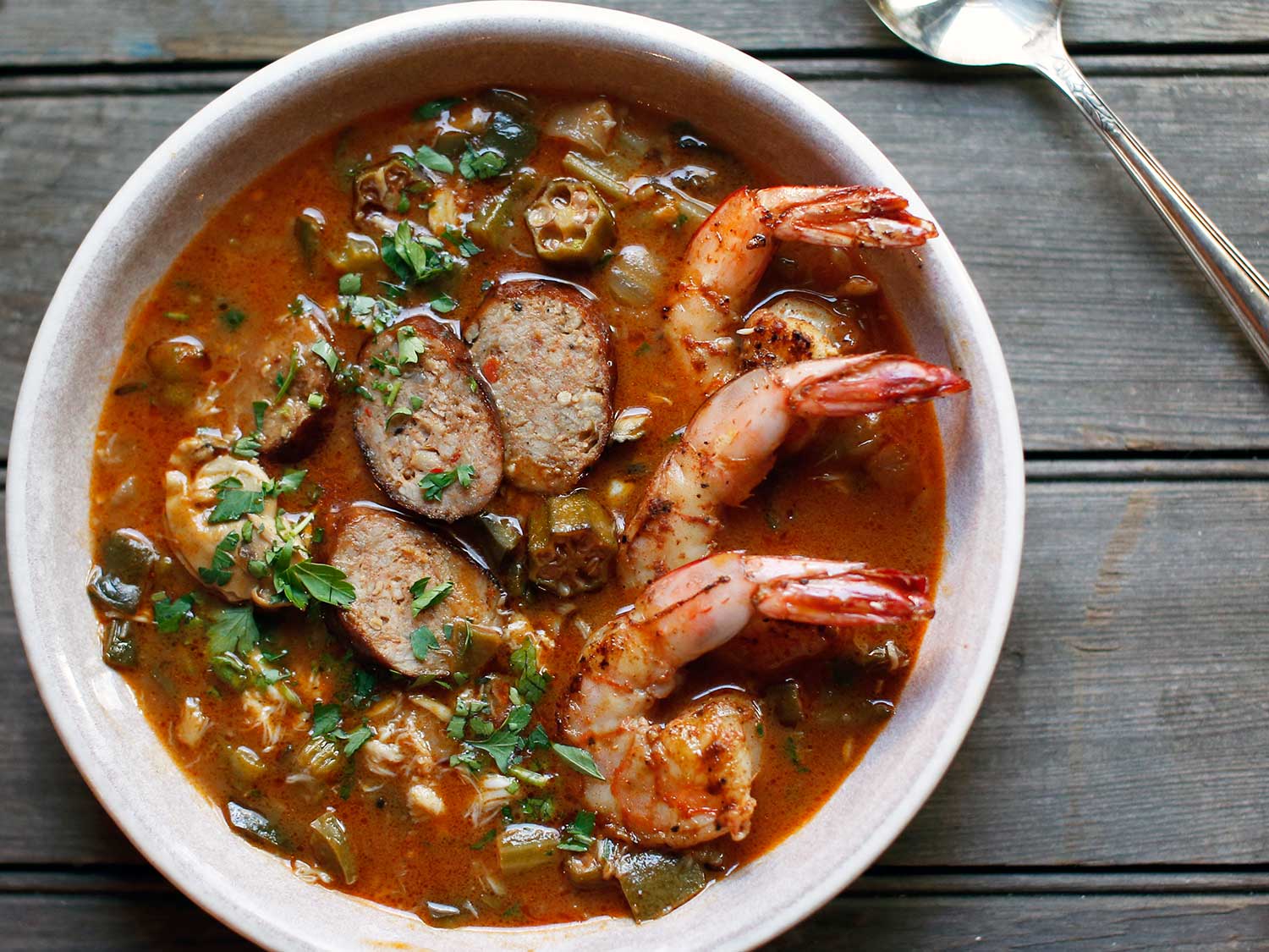New Orleans Shrimp Sausage Gumbo - My Food Story