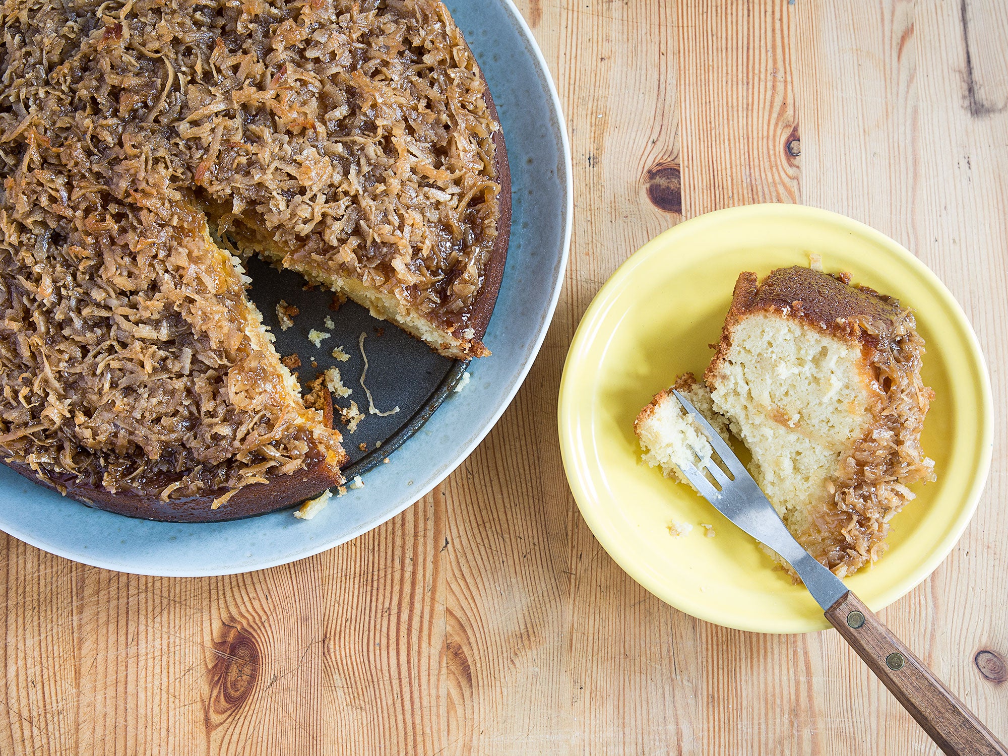 Danish Dream Cake - Easy Coconut Caramel Cake
