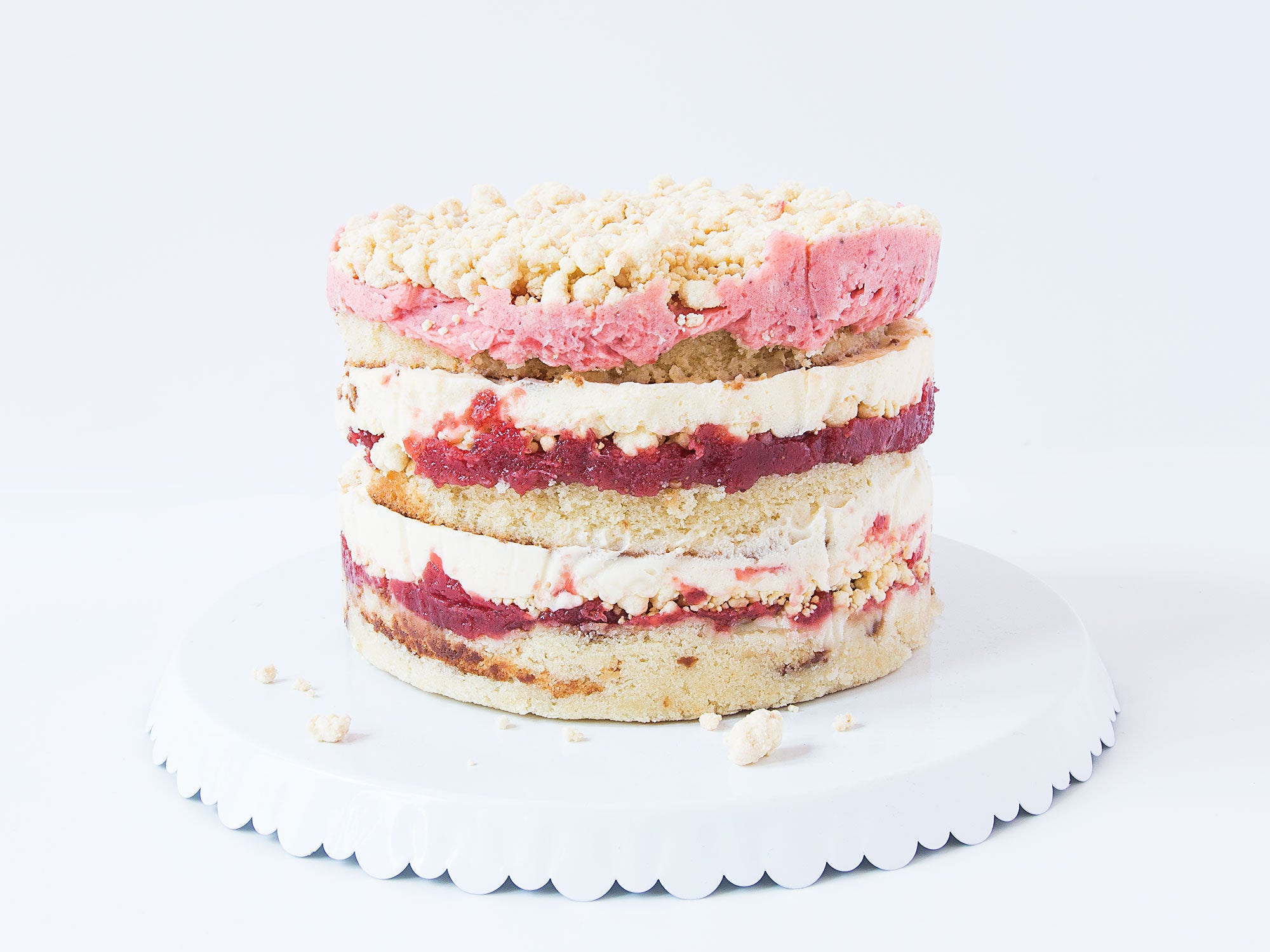 Strawberry and Blueberry Layer Cake - Julie Marie Eats