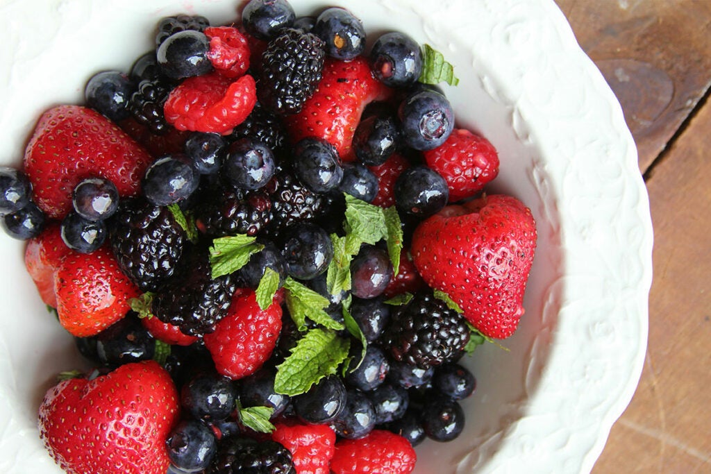 Mixed Berries and Mint with Berry Shrub