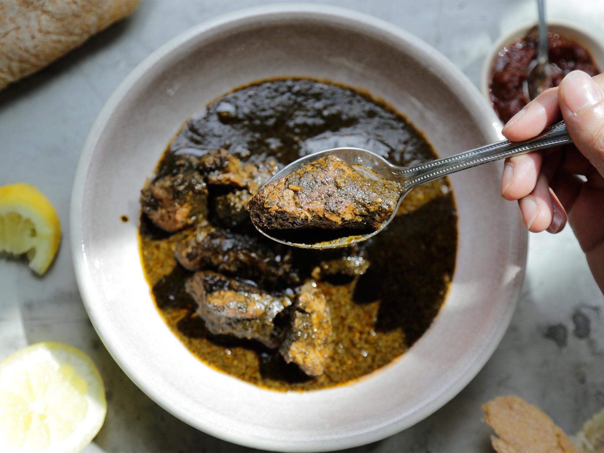 Tunisian Braised Veal With Dried Greens Tunisian Molokhia