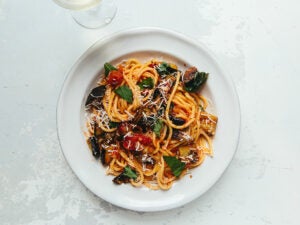 Pasta Alla Norma (Pasta with Tomato Sauce and Eggplant) | Saveur