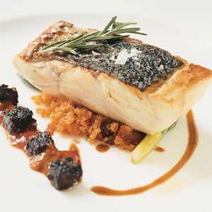 Sea Bass with Blood Sausage and Sea Urchins (Llobarro, Cruixent de ...