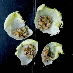 Chinese Minced Chicken In Lettuce Wrap