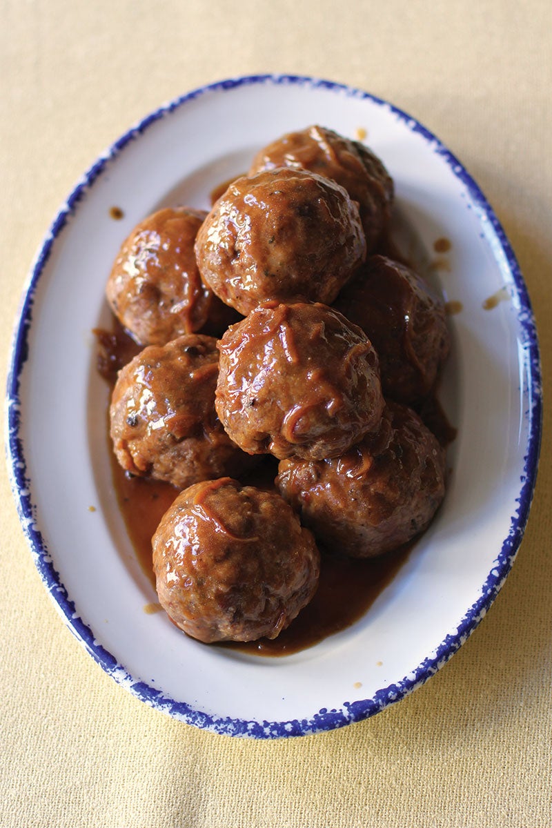 Faggots (Welsh-Style Pork Meatballs) with Onion Gravy | Saveur