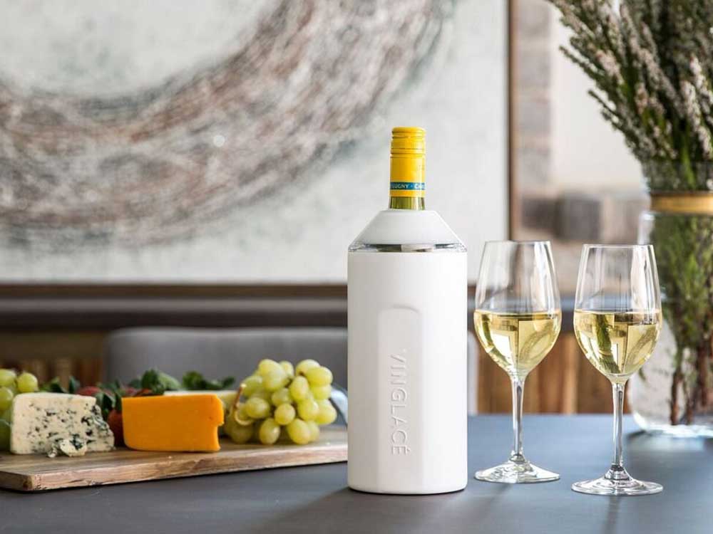 White Wine Insulators will keep your white or Rose wine cool, not cold