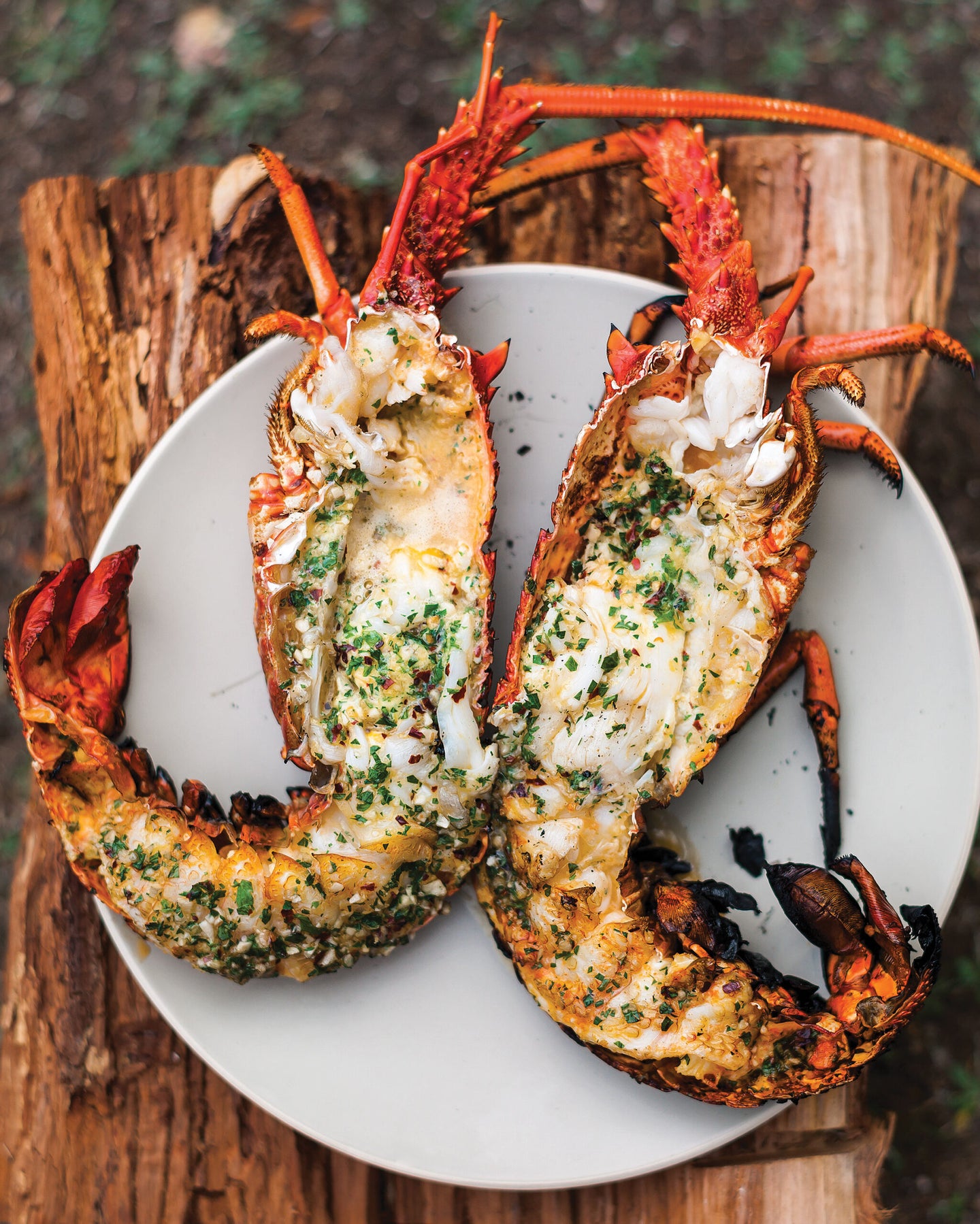 Grilled Lobster with Garlic-Parsley Butter