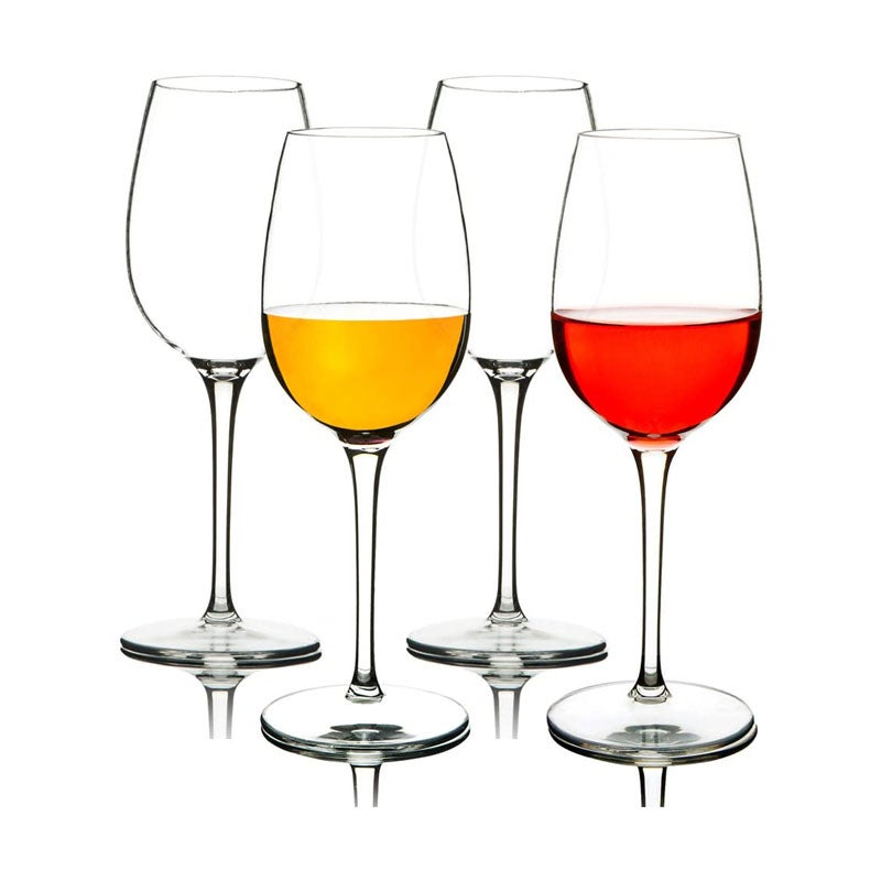 6 oz Stackable Plastic Wine Glasses for Parties, Weddings, Picnics - Pack  of 24