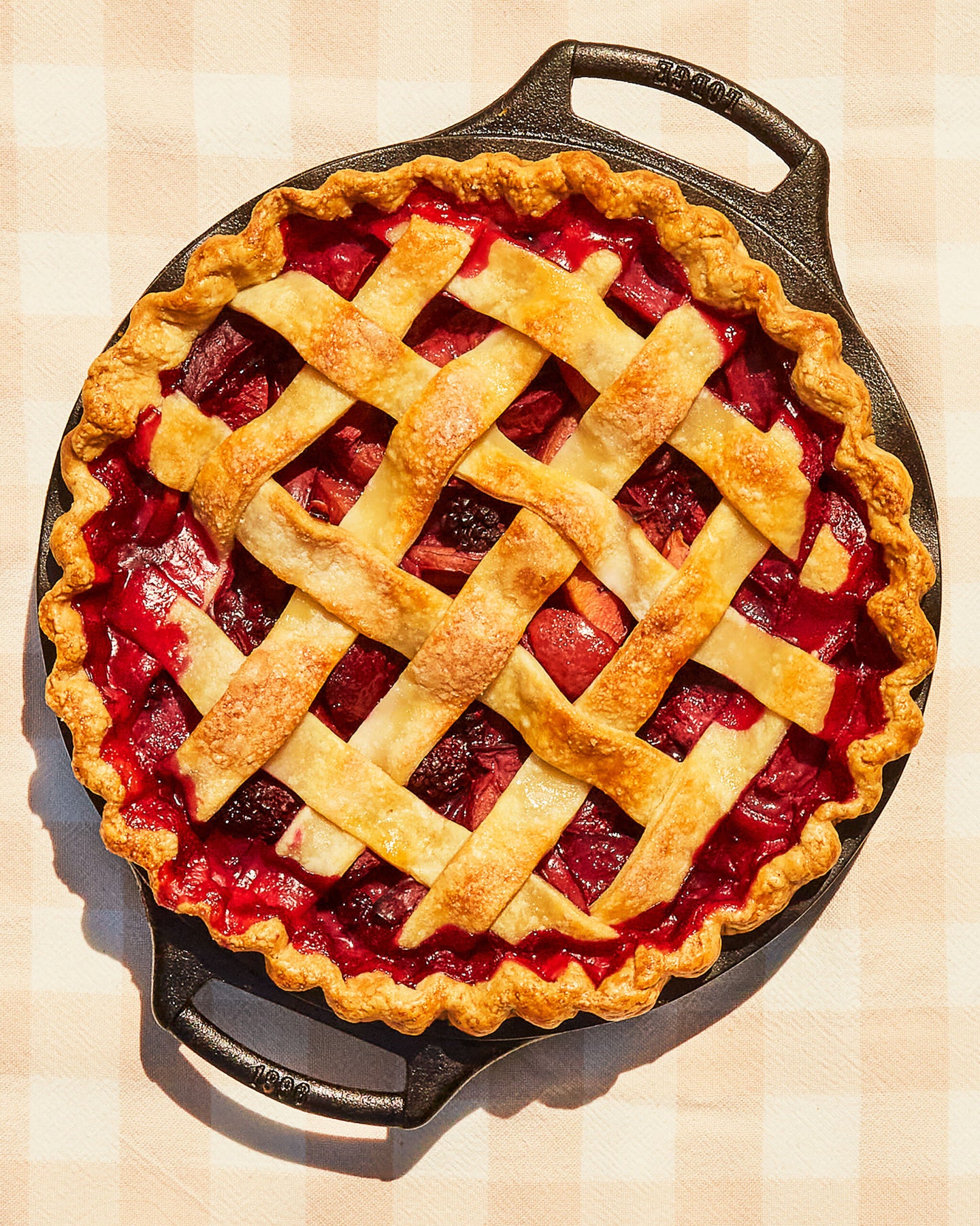 Plum-Blackberry Pie