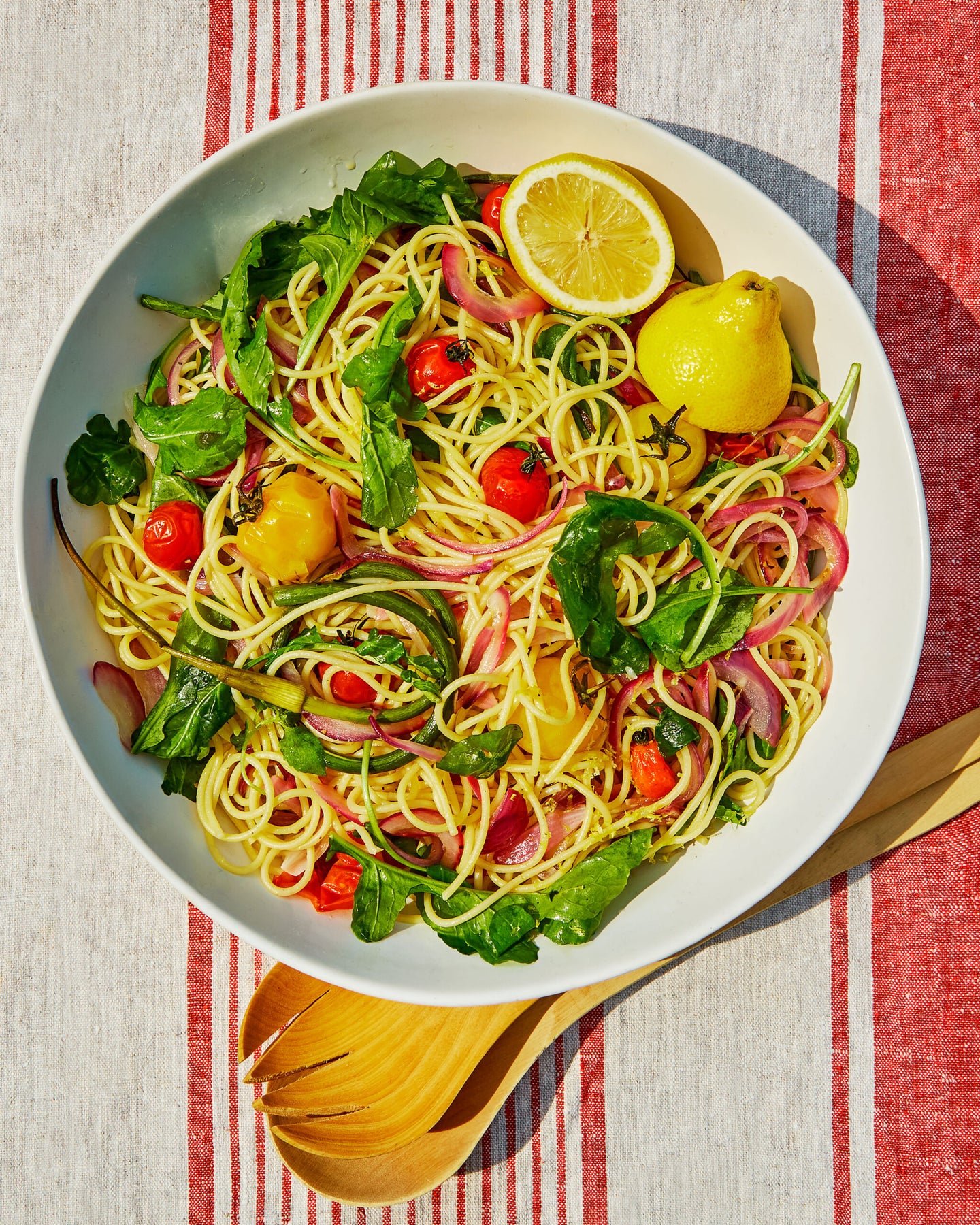 Garlic Scape and Cherry Tomato Pasta