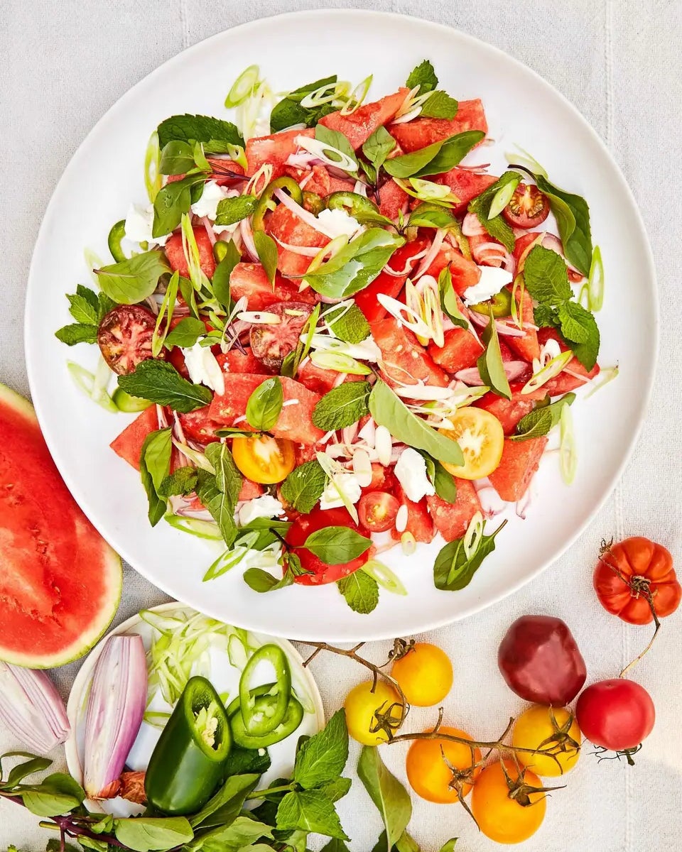 Watermelon, Feta, and Jalapeño Salad