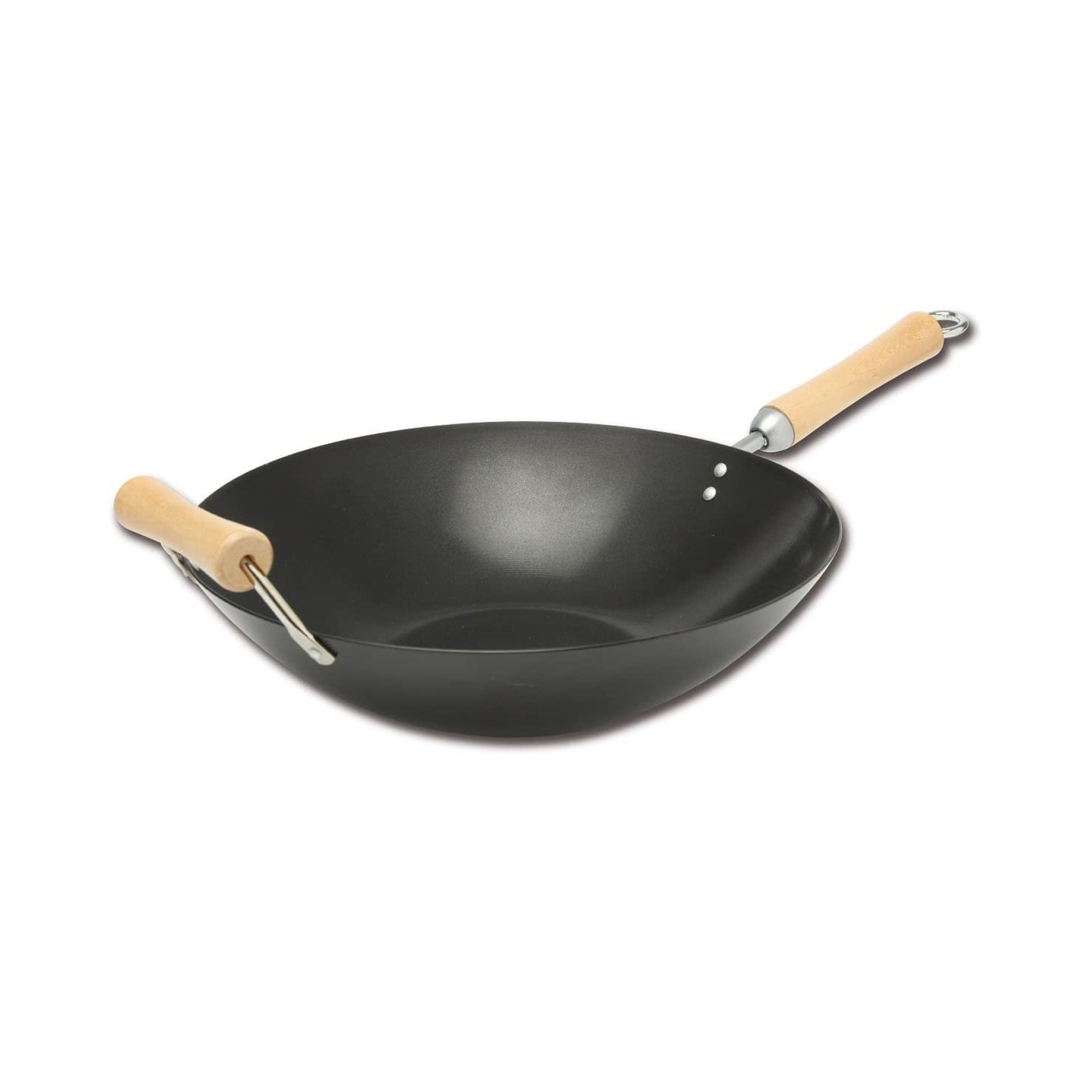 Helen's Asian Kitchen Wok, Carbon Steel and Bamboo, 14-Inches