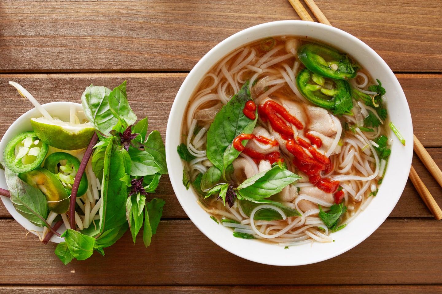 Pho with sriracha