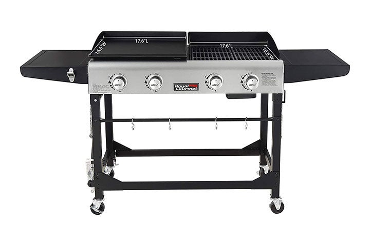 Flat top and outlet grill combo