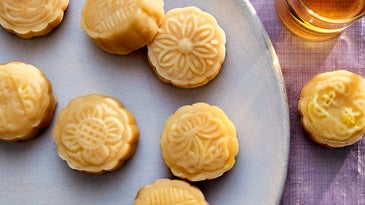 Snow-Skin Mooncakes with Mung Bean Filling