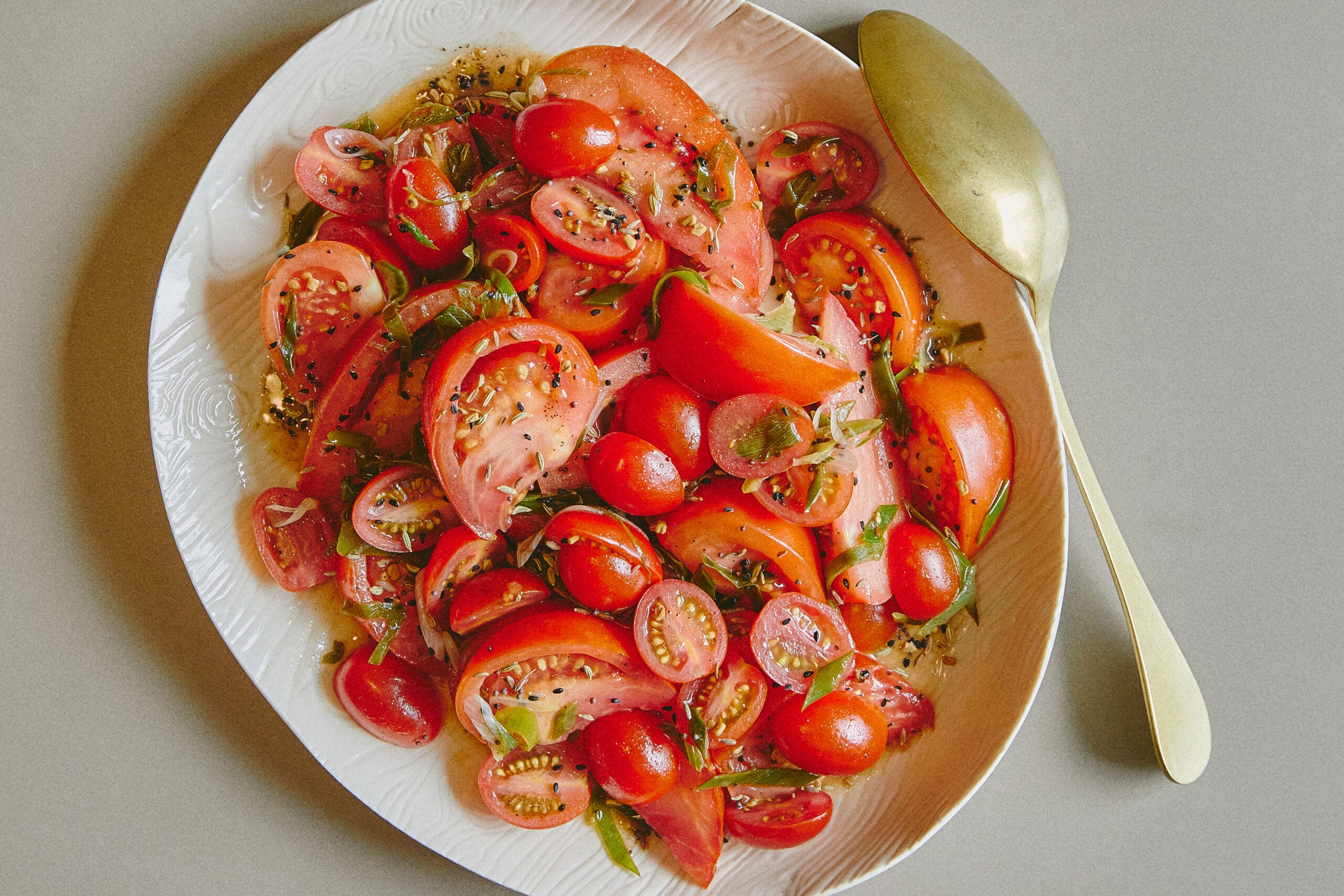 Warm Brown-Butter Tomato Salad Recipe | Saveur