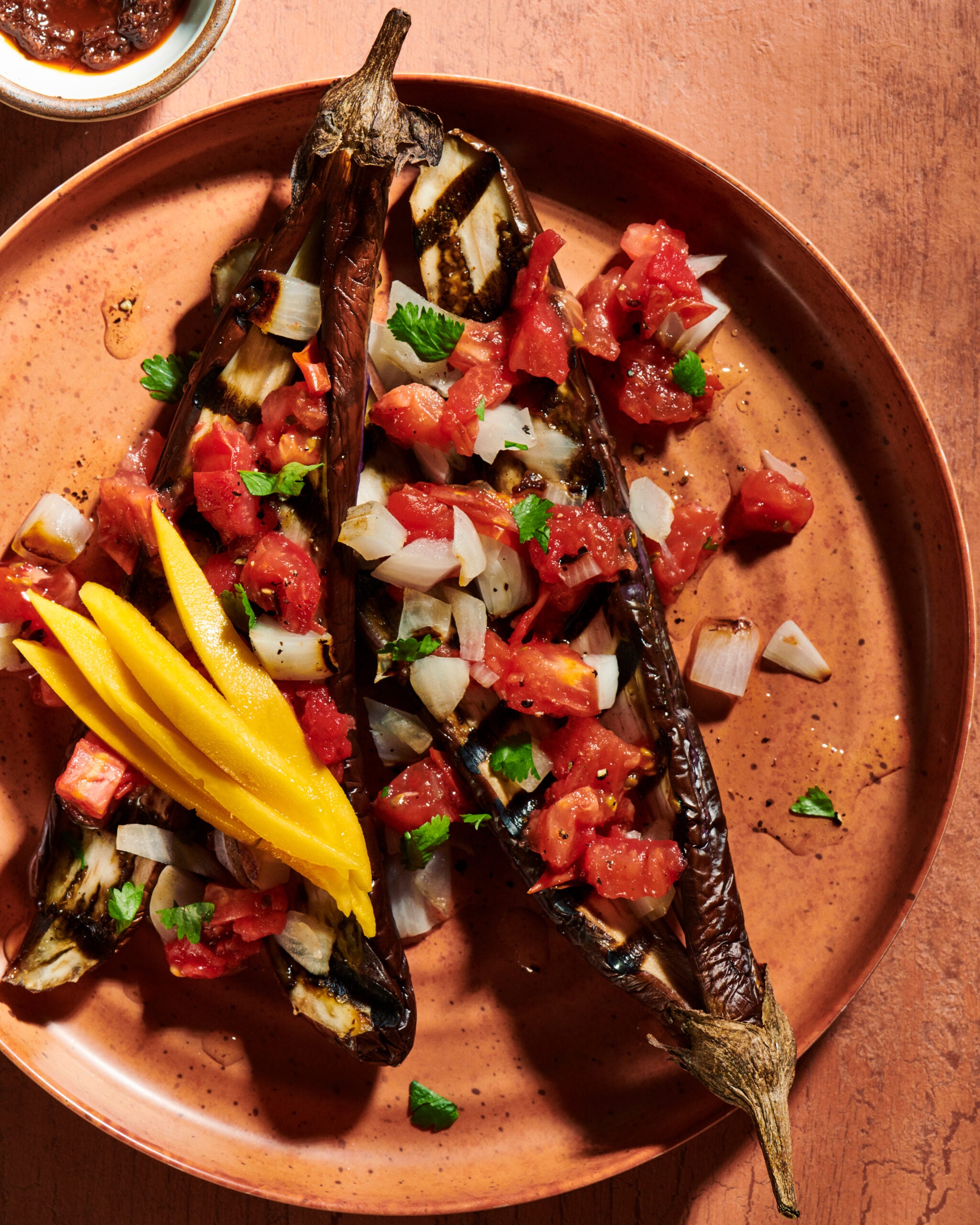 Filipino Grilled Eggplant Salad