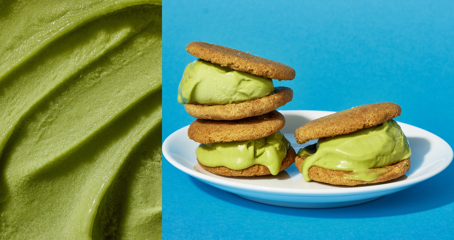 Ginger Matcha Ice Cream Sandwiches