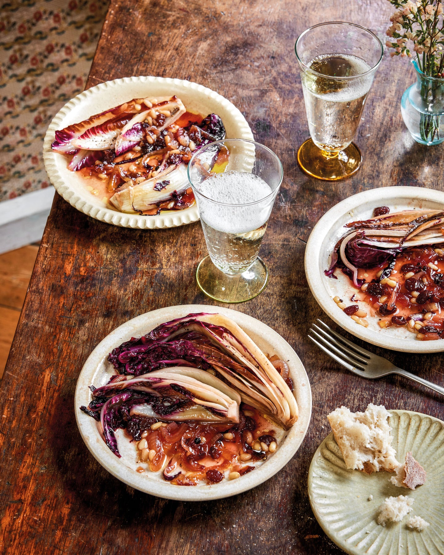 Radicchio with Pine Nuts and Raisins