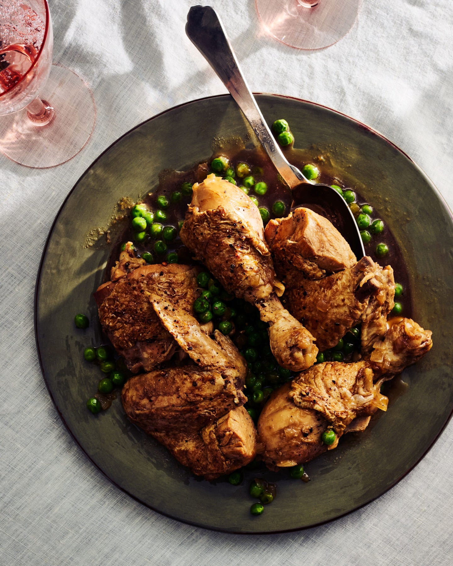 Pitu Caleya (Brandy-Braised Chicken with Peas)